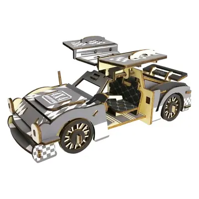 Woodcraft construction kit Dřevěné 3D puzzle Sportovní auto