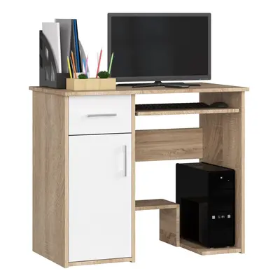 Ak furniture Volně stojící psací stůl Jay 90 cm dub sonoma/bílý