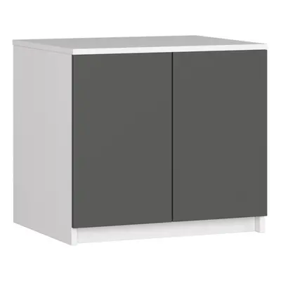 Ak furniture Nástavec na skříň Star 60 cm bílý mat/grafitový