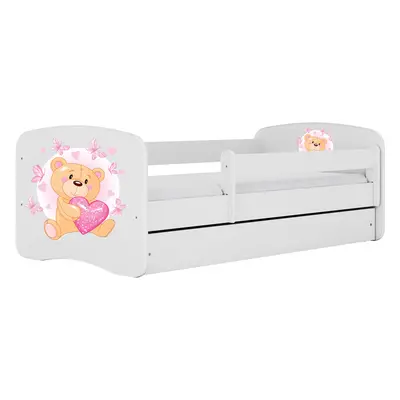 Kocot kids Dětská postel Babydreams medvídek s motýlky bílá, varianta 70x140, bez šuplíků, bez m