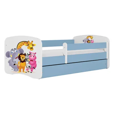 Kocot kids Dětská postel Babydreams ZOO modrá, varianta 80x160, se šuplíky, bez matrace