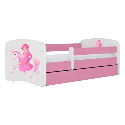 Kocot kids Dětská postel Babydreams princezna na koni růžová, varianta 70x140, bez šuplíků, s ma