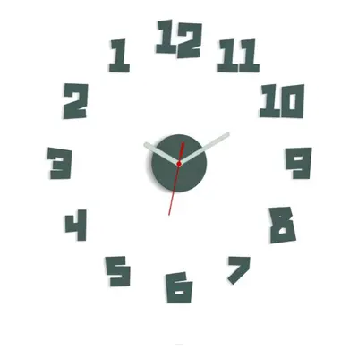 ModernClock 3D nalepovací hodiny Crazy šedé