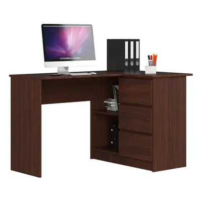 Ak furniture Rohový psací stůl B16 124 cm wenge pravý