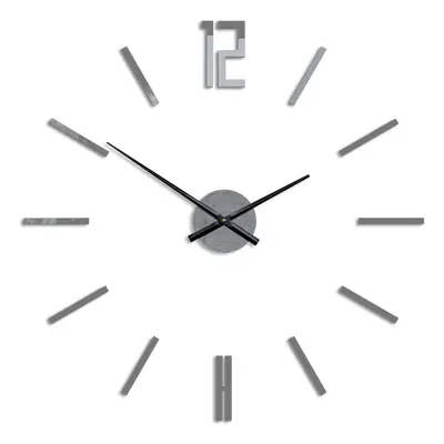 ModernClock 3D nalepovací hodiny Carlo šedé