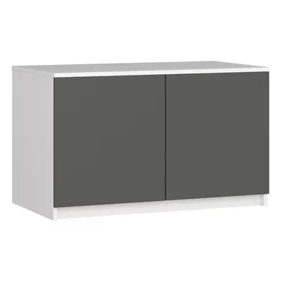 Ak furniture Nástavec na skříň Star 90 cm bílý/šedý grafit mat