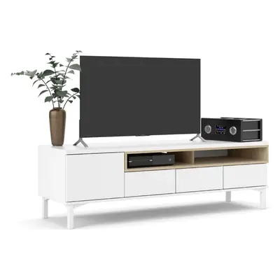 Tvilum TV stolek TREY 155,5 cm bílý/dub