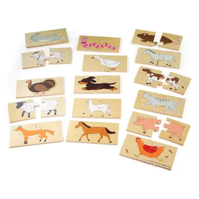 Bigjigs Toys Didaktické puzzle ANIMALS