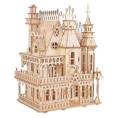 Woodcraft construction kit Dřevěné 3D puzzle Fantasy vila