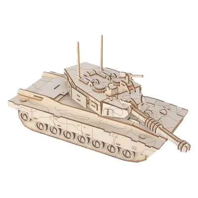 Woodcraft construction kit Dřevěné 3D puzzle Tank M1 Abrams