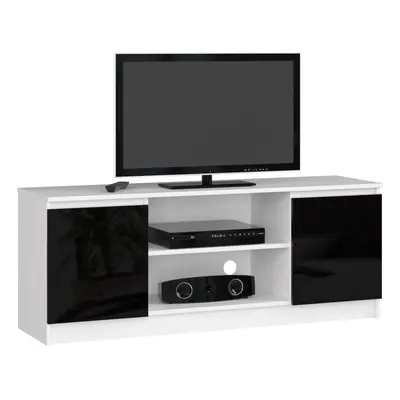 Ak furniture TV stolek Beron 140 cm černý lesk/bílý