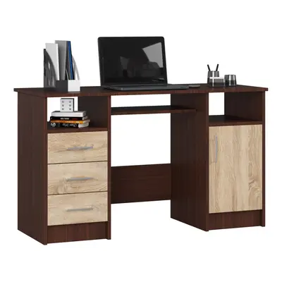 Ak furniture Volně stojící psací stůl Ana 124 cm wenge/dub sonoma