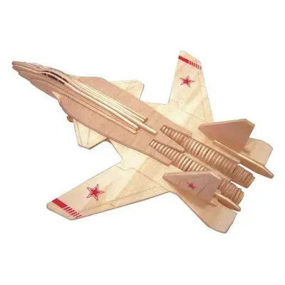 Woodcraft construction kit Dřevěné 3D puzzle STÍHAČKA SUCHOJ SU-37 hnědé