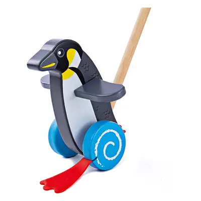 Bigjigs Toys Dřevěný jezdící tučňák PENGUIN černý