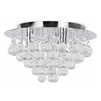 TooLight Křišťálové stropní svítidlo Glamour 392179 stříbrné