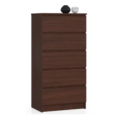 Ak furniture Komoda Kuba 60 cm - 5 šuplíků wenge