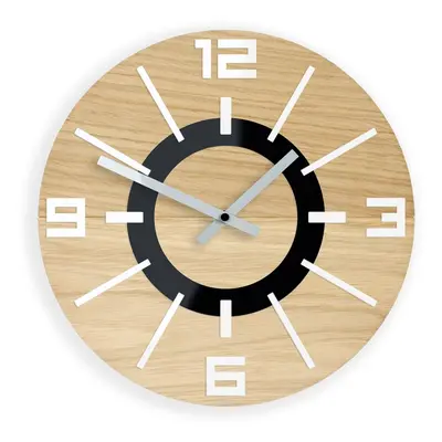 ModernClock Nástěnné hodiny Alladyn Wood hnědé