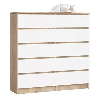 Ak furniture Komoda Kuba 120 cm dub sonoma/bílá