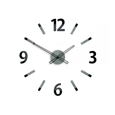 ModernClock 3D nalepovací hodiny Will šedo-černé