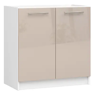 Ak furniture Kuchyňská skříňka pod dřez Olivie S 80 cm bílá/cappuccino lesk