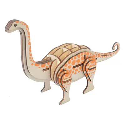 Woodcraft construction kit Dřevěné 3D puzzle Brontosaurus