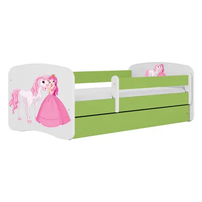 Kocot kids Dětská postel Babydreams princezna a poník zelená, varianta 80x160, se šuplíky, bez m