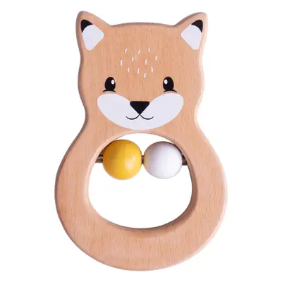 Bigjigs Toys Dřevěné chrastítko Fox