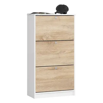 Ak furniture Botník Kara 60 cm dub sonoma/bílý