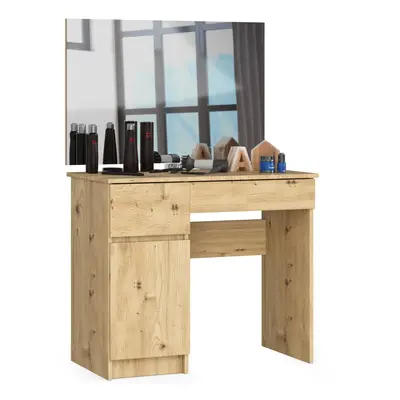 Ak furniture Kosmetický stolek se zrcadlem P-2/SL I dub artisan levý