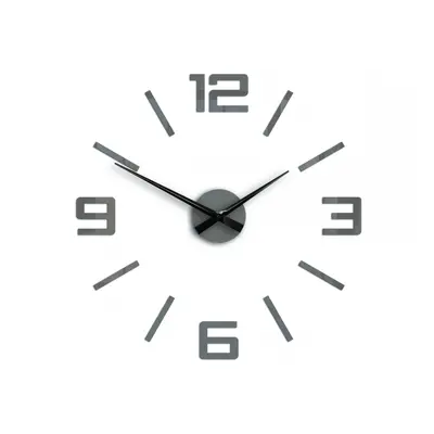 ModernClock 3D nalepovací hodiny Reden 60x60 cm šedé