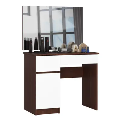 Ak furniture Kosmetický stolek se zrcadlem P-2/SL I dub wenge / bilý levý