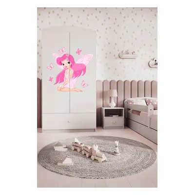 Kocot kids Dětská skříň Babydreams 90 cm víla s motýlky bílá