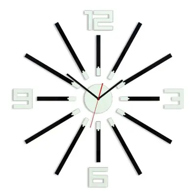 ModernClock 3D nalepovací hodiny Sheen černo-bílé