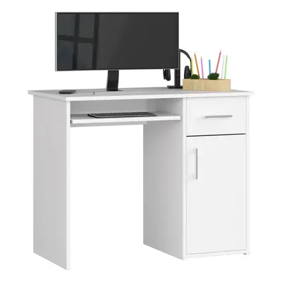 Ak furniture Volně stojící psací stůl Pin 90 cm bílý