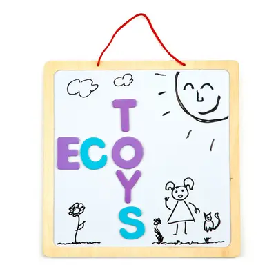 ECOTOYS Magnetická tabule 3v1 černo-bílá