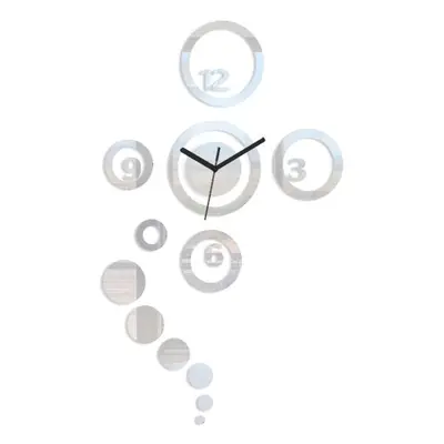 ModernClock 3D nalepovací hodiny Dream bílo-zrcadlové