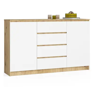 Ak furniture Komoda Inbia K 160 cm dub artisan/bílá