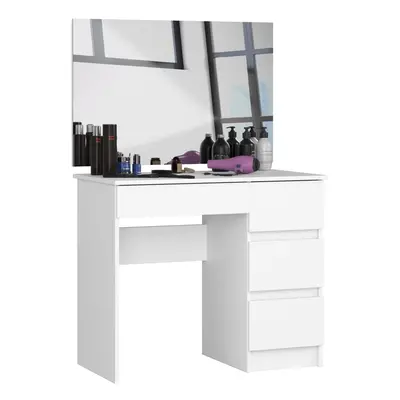 Ak furniture Kosmetický stolek se zrcadlem T-6 I 90x50 cm bílý pravý