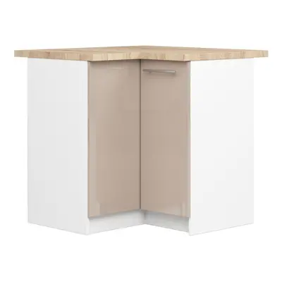 Ak furniture Kuchyňská rohová skříňka Olivie S 90 cm bílá/cappuccino