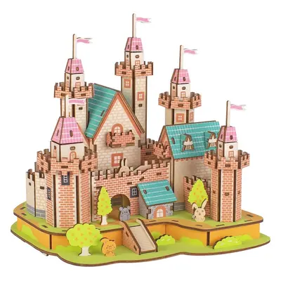 Woodcraft construction kit Dřevěné 3D puzzle Hrad v ráji