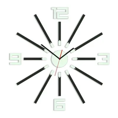 ModernClock 3D nalepovací hodiny Sheen wenge-bílé