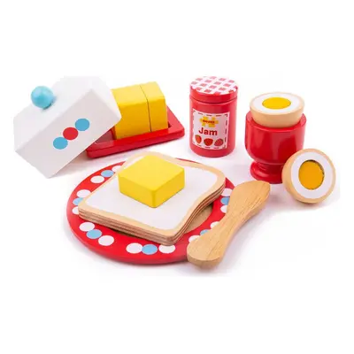 Bigjigs Toys Dřevěný set snídaně BREAKFAST vícebarevný