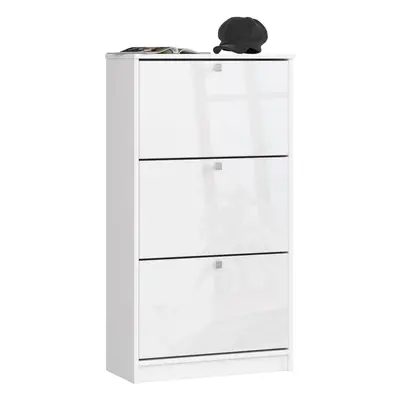 Ak furniture Botník Marienne 60 cm - 3 dvířka bílý lesk