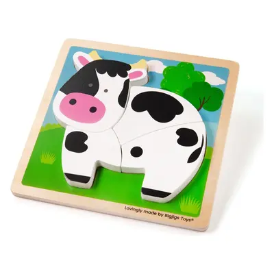 Bigjigs Toys Vkládací puzzle kravička NICKLAS