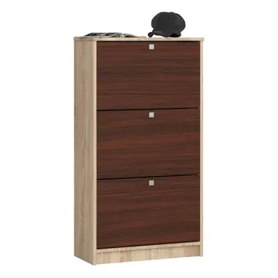 Ak furniture Botník Marienne 60 cm - 3 dvířka dub sonoma/wenge