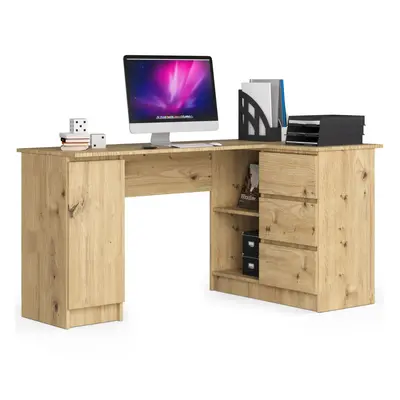 Ak furniture Rohový psací stůl B20 155 cm dub artisan pravý