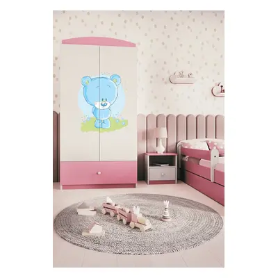 Kocot kids Dětská skříň Babydreams 90 cm méďa růžová