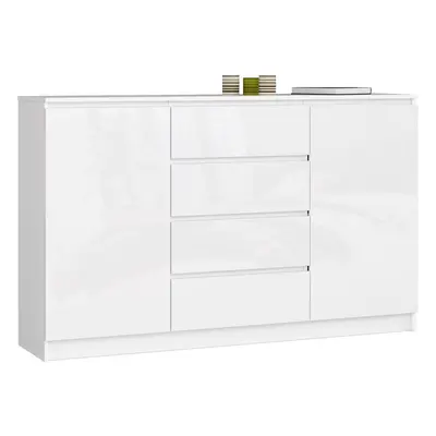 Ak furniture Komoda Tove K 160,4 cm bílá lesklá