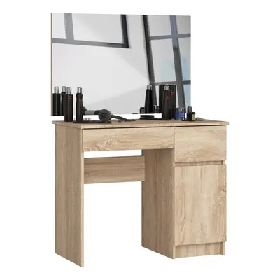 Ak furniture Kosmetický stolek se zrcadlem P-2/SL I dub sonoma pravý