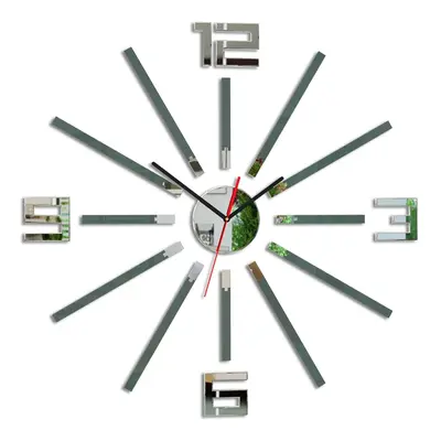 ModernClock 3D nalepovací hodiny Sheren šedé